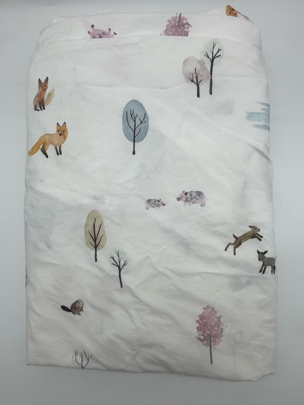 Pottery Barn Kids Crib Sheet in Dakota Woodland Print